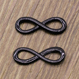 WYSIWYG 10pcs Charms Infinity 22x8mm Black Pendant Infinity Charms For Jewelry Making Jewelry Findings