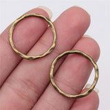 WYSIWYG 10pcs Charms Irregular Ring Antique Silver Color Alloy Diy Jewelry Making Accessories 23x24mm