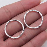 WYSIWYG 10pcs Charms Irregular Ring Antique Silver Color Alloy Diy Jewelry Making Accessories 23x24mm