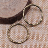 WYSIWYG 10pcs Charms Irregular Ring Antique Silver Color Alloy Diy Jewelry Making Accessories 23x24mm