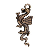 WYSIWYG 10pcs Charms Jewelry Findings DIY Accessories Flying Dragon Pendant Antique Silver Color 27x11mm
