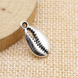 WYSIWYG 10pcs Charms Jewelry Findings DIY Accessories Shell Pendant Antique Silver Color 20x10mm