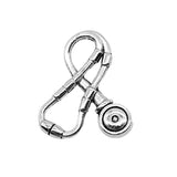 WYSIWYG 10pcs Charms Jewelry Findings Diy Accessories Stethoscope Pendant Antique Silver Color 18x23mm