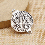 WYSIWYG 10pcs Charms Lantern Connector Antique Silver Color 25x31mm Metal Jewelry Findings Diy Accessories