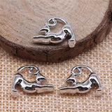 WYSIWYG 10pcs Charms Lazy Cat 15x18mm Antique Bronze Color Pendants Making DIY Handmade Tibetan Silver Color Finding Jewelry EF3788