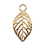WYSIWYG 10pcs Charms Leaves 16x32mm Antique Silver Color Gold Color Pendant Leaves Charms For Jewelry Making Jewelry Findings
