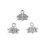 WYSIWYG 10pcs Charms Lotus Om Antique Silver Color 11x11mm Metal Alloy Charms Jewelry Diy Accessories