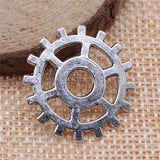 WYSIWYG 10pcs Charms Steampunk Gear 2 Colors Antique Silver Color Antique Bronze Color 25mm Metal Alloy Jewelry DIY Accessories