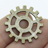 WYSIWYG 10pcs Charms Steampunk Gear 2 Colors Antique Silver Color Antique Bronze Color 25mm Metal Alloy Jewelry DIY Accessories