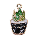 WYSIWYG 10pcs Charms Succulents DIY Jewelry Findings KC Gold Color 22x13mm Succulents Charms