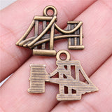 WYSIWYG 10pcs Charms Suspension Bridge Antique Bronze Antique Silver Color 17x23mm Metal Alloy Charms Jewelry Diy Accessories