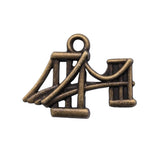 WYSIWYG 10pcs Charms Suspension Bridge Antique Bronze Antique Silver Color 17x23mm Metal Alloy Charms Jewelry Diy Accessories