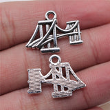 WYSIWYG 10pcs Charms Suspension Bridge Antique Bronze Antique Silver Color 17x23mm Metal Alloy Charms Jewelry Diy Accessories