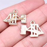 WYSIWYG 10pcs Charms Suspension Bridge Antique Bronze Antique Silver Color 17x23mm Metal Alloy Charms Jewelry Diy Accessories