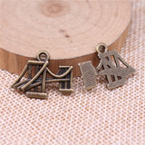 WYSIWYG 10pcs Charms Suspension Bridge Antique Bronze Antique Silver Color 17x23mm Metal Alloy Charms Jewelry Diy Accessories