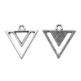 WYSIWYG 10pcs Charms Triangle Earrings Diy Jewelry Findings Antique Silver Color 18x19mm Triangle Earrings Charms