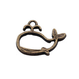 WYSIWYG 10pcs Charms Whale 16x19mm Antique Silver Color Antique Bronze Color Pendant Whale Charms For Jewelry Making