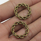 WYSIWYG 10pcs Charms Wreath 20x20mm Antique Bronze Pendant Charms For Jewelry Making DIY Jewelry Accessories