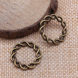 WYSIWYG 10pcs Charms Wreath 20x20mm Antique Bronze Pendant Charms For Jewelry Making DIY Jewelry Accessories