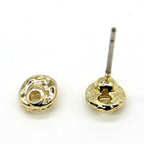 WYSIWYG 10pcs Earring Wires KC Gold Color Zinc Alloy 5x5mm Round Ear Hooks Jewelry Accessories Handmade Earrings Findings