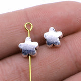 WYSIWYG 10pcs Flower Beads For DIY Jewelry Making Jewelry Finding Antique Silver Color 7mm