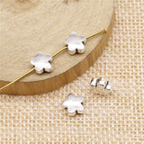 WYSIWYG 10pcs Flower Beads For DIY Jewelry Making Jewelry Finding Antique Silver Color 7mm