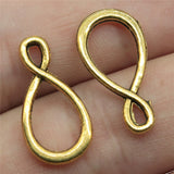 WYSIWYG 10pcs Infinity Connector Charms DIY Alloy Jewelry Findings Antique Gold Color 22x11mm