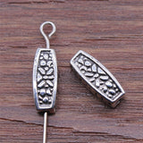WYSIWYG 10pcs Jewelry Findings Handmade Diy Craft Long Carved Beads Antique Bronze Color Antique Silver Color Charms 5x13mm EF3742