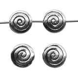 WYSIWYG 10pcs Jewelry Making Accessories Diy Craft Antique Silver Color 3x10mm Swirl Round Small Hole Beads EF3941