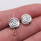 WYSIWYG 10pcs Jewelry Making Accessories Diy Craft Antique Silver Color 3x10mm Swirl Round Small Hole Beads EF3941