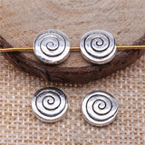 WYSIWYG 10pcs Jewelry Making Accessories Diy Craft Antique Silver Color 3x10mm Swirl Round Small Hole Beads EF3941