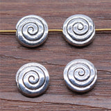 WYSIWYG 10pcs Jewelry Making Accessories Diy Craft Antique Silver Color 3x10mm Swirl Round Small Hole Beads EF3941