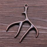 WYSIWYG 10pcs Moose Antlers Pendant Charms Diy Jewelry Making Jewelry Finding Antique Copper Color 40x51mm h1206