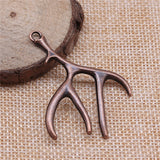 WYSIWYG 10pcs Moose Antlers Pendant Charms Diy Jewelry Making Jewelry Finding Antique Copper Color 40x51mm h1206