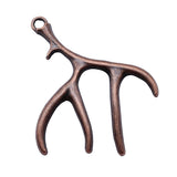 WYSIWYG 10pcs Moose Antlers Pendant Charms Diy Jewelry Making Jewelry Finding Antique Copper Color 40x51mm h1206