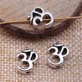 WYSIWYG 10pcs Om Small Hole Beads Antique Silver Color DIY Jewelry Making Accessories 10x12mm