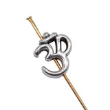 WYSIWYG 10pcs Om Small Hole Beads Antique Silver Color DIY Jewelry Making Accessories 10x12mm