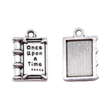WYSIWYG 10pcs Once Upon A Time Storybook Charms Pendant Diy Jewelry Findings Antique Silver Color 12x18mm