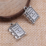 WYSIWYG 10pcs Once Upon A Time Storybook Charms Pendant Diy Jewelry Findings Antique Silver Color 12x18mm