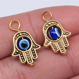 WYSIWYG 10pcs Palm Charms Pendant DIY Jewelry Findings Antique Silver Color Antique Gold Color Tone 13x20mm For Jewelry Making