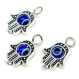 WYSIWYG 10pcs Palm Charms Pendant DIY Jewelry Findings Antique Silver Color Antique Gold Color Tone 13x20mm For Jewelry Making