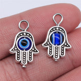 WYSIWYG 10pcs Palm Charms Pendant DIY Jewelry Findings Antique Silver Color Antique Gold Color Tone 13x20mm For Jewelry Making