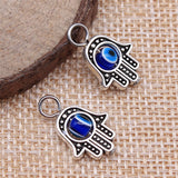 WYSIWYG 10pcs Palm Charms Pendant DIY Jewelry Findings Antique Silver Color Antique Gold Color Tone 13x20mm For Jewelry Making