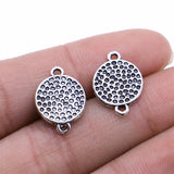 WYSIWYG 10pcs Pock Joint Connector Connector Charms DIY Alloy Jewelry Findings Antique Silver Color 12x17mm