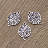 WYSIWYG 10pcs Pock Joint Connector Connector Charms DIY Alloy Jewelry Findings Antique Silver Color 12x17mm