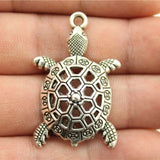 WYSIWYG 10pcs Tortoise Charm Vintage Turtle Animal Pendants Keychain Necklace Jewelry Making Accessories DIY Crafts 39x24mm EF3776