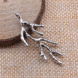 10pcs 44x20mm Tree Branch Shape Charms Antique Silver Color Connector Pendant Handmade Hanging Jewelry Making Accessory EF4567