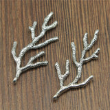 10pcs 44x20mm Tree Branch Shape Charms Antique Silver Color Connector Pendant Handmade Hanging Jewelry Making Accessory EF4567