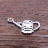 WYSIWYG 10pcs Watering Can Pendant Charms Diy Jewelry Making Jewelry Finding Antique Silver Color 12x25mm