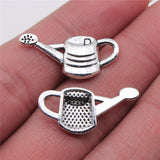 WYSIWYG 10pcs Watering Can Pendant Charms Diy Jewelry Making Jewelry Finding Antique Silver Color 12x25mm